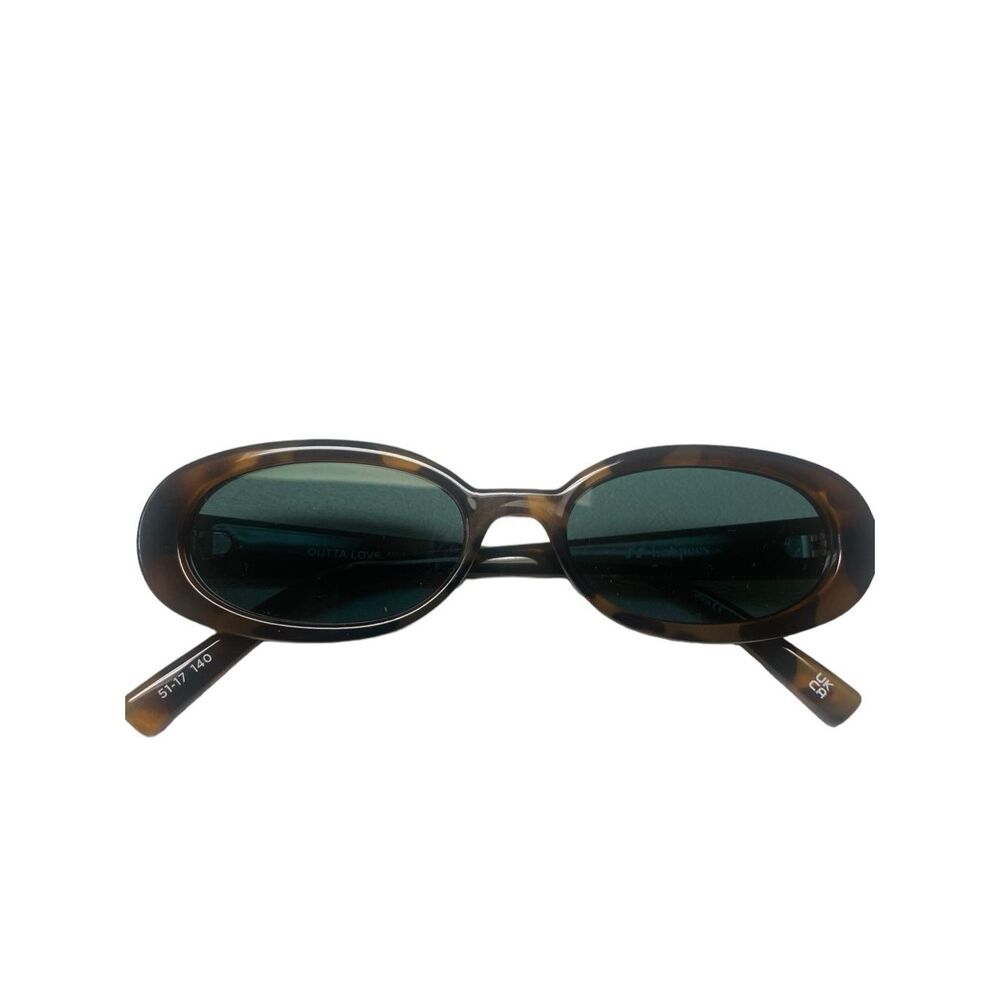 Le Specs Outta Love in Cookie Tort & Green Sunglasses
